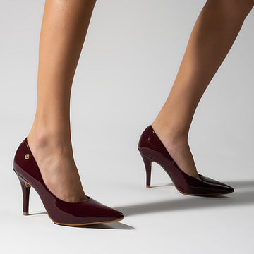 Vizzano 1184-1101 Pointy Toe Pump in Wine Patent